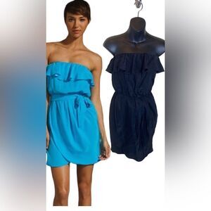 Amanda uprichard 100% silk Joan mini dress strapless REVOLVE xs
